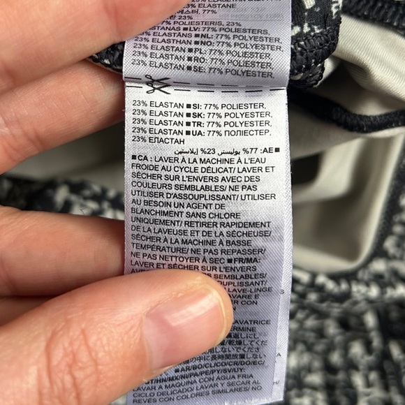 GAP Fit Power Move High Rise Ankle Leggings White Black Workout Activewear XL - Picture 4 of 4